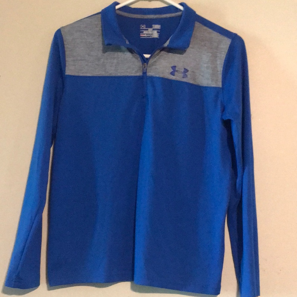 Boys Under Armour Long Sleeve Collar Shirt! Large